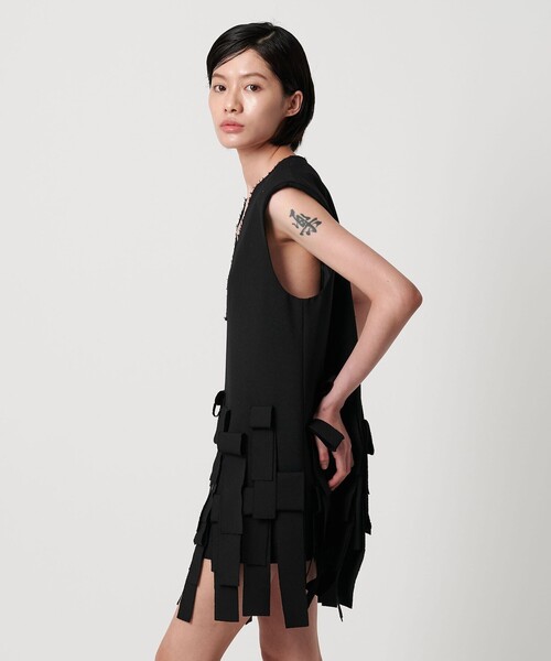 AEWEN MATOPH（イウエン マトフ）の「＜AEWEN MATOPH＞フリンジミニワンピース（ワンピース・レディース・ベージュ/ブラック・FREE）」の18枚目の写真