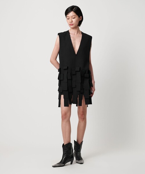 AEWEN MATOPH（イウエン マトフ）の「＜AEWEN MATOPH＞フリンジミニワンピース（ワンピース・レディース・ベージュ/ブラック・FREE）」の21枚目の写真