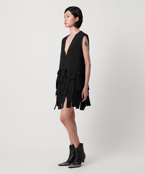 AEWEN MATOPH（イウエン マトフ）の「＜AEWEN MATOPH＞フリンジミニワンピース（ワンピース・レディース・ベージュ/ブラック・FREE）」の22枚目の写真