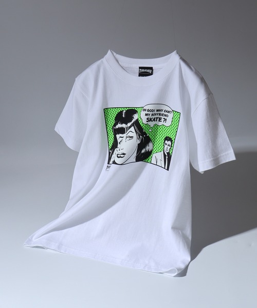 THRASHER(スラッシャー)の「THRASHER スラッシャー プリント半袖TEEシャツ(Tシャツ/カットソー・メンズ・ブラック系その他/ホワイト系その他2/ブラック×ブルー/ブラック/ブラック系その他2/ホワイト×ブルー/ホワイト×グリーン/ホワイト/ホワイト系その他/ブラック×グリーン/ミント・M/XL/S/L)」の3枚目の写真