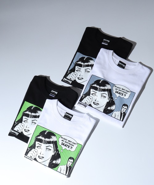 THRASHER(スラッシャー)の「THRASHER スラッシャー プリント半袖TEEシャツ(Tシャツ/カットソー・メンズ・ブラック系その他/ホワイト系その他2/ブラック×ブルー/ブラック/ブラック系その他2/ホワイト×ブルー/ホワイト×グリーン/ホワイト/ホワイト系その他/ブラック×グリーン/ミント・M/XL/S/L)」の4枚目の写真