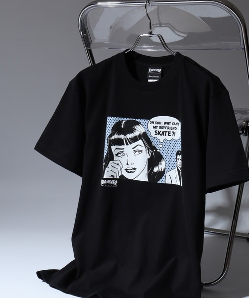 THRASHER(スラッシャー)の「THRASHER スラッシャー プリント半袖TEEシャツ(Tシャツ/カットソー・メンズ・ブラック系その他/ホワイト系その他2/ブラック×ブルー/ブラック/ブラック系その他2/ホワイト×ブルー/ホワイト×グリーン/ホワイト/ホワイト系その他/ブラック×グリーン/ミント・M/XL/S/L)」の8枚目の写真
