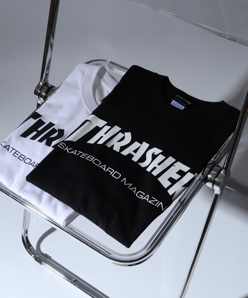 THRASHER(スラッシャー)の「THRASHER スラッシャー プリント半袖TEEシャツ(Tシャツ/カットソー・メンズ・ブラック系その他/ホワイト系その他2/ブラック×ブルー/ブラック/ブラック系その他2/ホワイト×ブルー/ホワイト×グリーン/ホワイト/ホワイト系その他/ブラック×グリーン/ミント・M/XL/S/L)」の1枚目の写真
