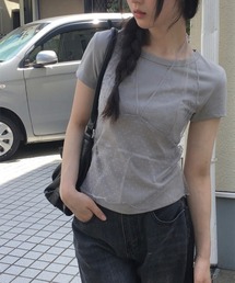 Y's ホワイトドットパターン 半袖Tシャツ　シースルー Y´s ホワイトドットパターン 半袖Tシャツ シースルー