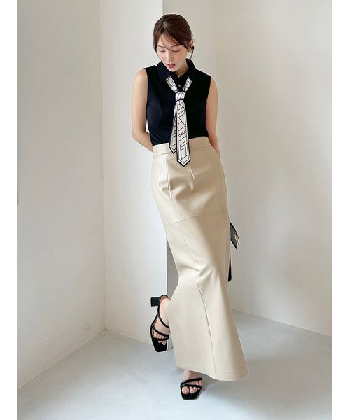 スカート snidel SNIDEL (期間限定40%OFF) snidel / スナイデル レースフロントボタン