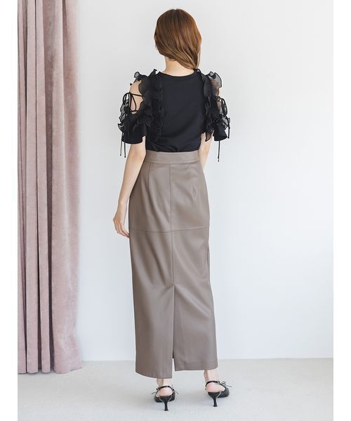 ストレッチレザータイトスカート（スカート）｜SNIDEL（スナイデル）の