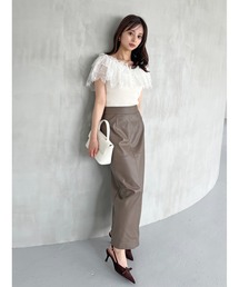 SNIDEL | ストレッチレザータイトスカート(スカート)