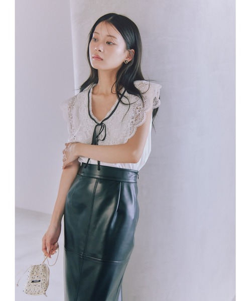 ストレッチレザータイトスカート（スカート）｜SNIDEL（スナイデル）の