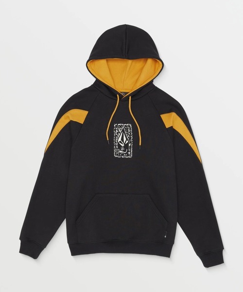 VOLCOM(ボルコム)の「【VOLCOM/ボルコム】 Dental Pullover Hoodie /ロゴフロントプリントショルダーカラー切り替えプルオーバーパーカー・フーディー(パーカー・メンズ・ブラック/ヘザーグレー・SMALL/MEDIUM/LARGE/X-LARGE)」の5枚目の写真