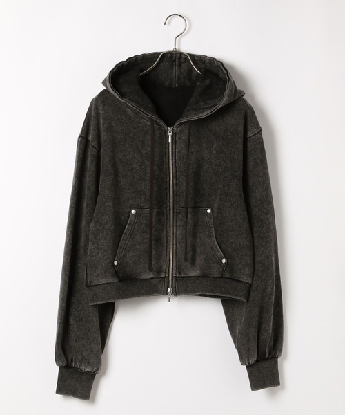 Heather(ヘザー)の「WZIPフーディ 592833(パーカー・レディース・スミクロ/グレー系その他/グレー・FREE)」の10枚目の写真