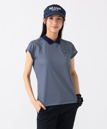 BEAMS GOLF | PURPLE LABEL / 千鳥柄 白襟 プルオーバー(ポロシャツ)