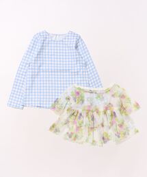 オリジナルフラワーチュールプリントチュニックTシャツセット