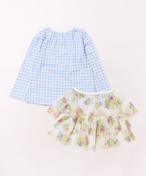 HAKKA KIDS（ハッカキッズ）の「オリジナルフラワーチュールプリントチュニックTシャツセット（Tシャツ/カットソー・キッズ・オフホワイト・100cm/110cm/120cm/130cm）」の2枚目の写真