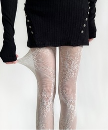 Burner(バーナー)の【OKUOKU 0909】フローラル レース タイツ oku-tights-872424405241-8(タイツ/ストッキング)