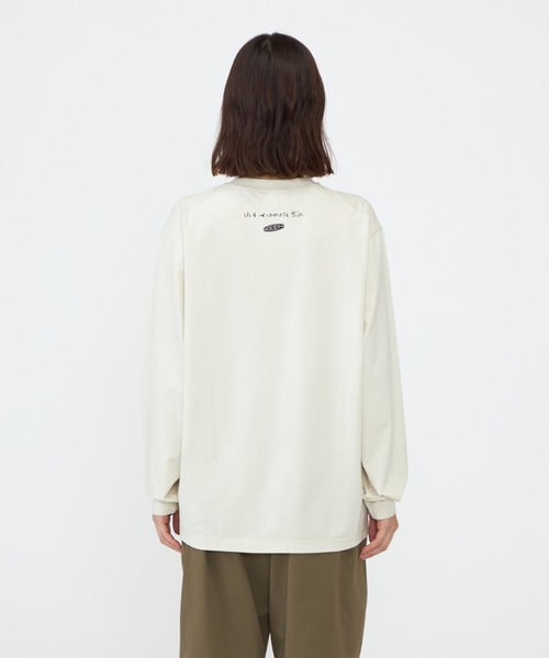 KEEN(キーン)の「Us4 HARVEST LOGO LS TEE / アスフォー ハーベスト ロゴ ロングスリーブ ティー(Tシャツ/カットソー・レディース・アイボリー・S/M/L/XL)」の6枚目の写真