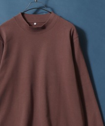 Organic Cotton High neck T-Shirt/オーガニックコットン ハイネック モックネック Tシャツ ロンT 長袖 カットソー メンズ レディース インナー ユニセックス 秋冬