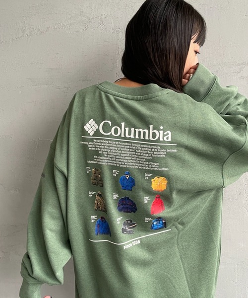 Columbia（コロンビア）の「[Columbia/コロンビア] THUNDER MOUNTAIN  グラフィックバックプリントスウェット（スウェット・レディース・ブラック/グリーン/パープル・M/L/XL）」の3枚目の写真