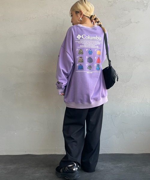 Columbia（コロンビア）の「[Columbia/コロンビア] THUNDER MOUNTAIN  グラフィックバックプリントスウェット（スウェット・レディース・ブラック/グリーン/パープル・M/L/XL）」の8枚目の写真