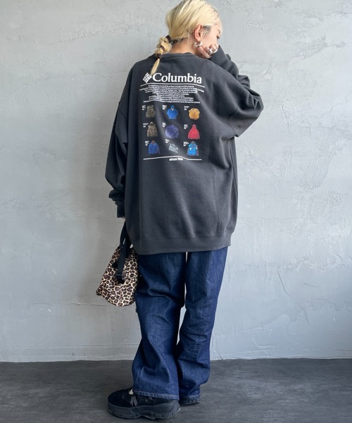 Columbia（コロンビア）の「[Columbia/コロンビア] THUNDER MOUNTAIN  グラフィックバックプリントスウェット（スウェット・レディース・ブラック/グリーン/パープル・M/L/XL）」の4枚目の写真
