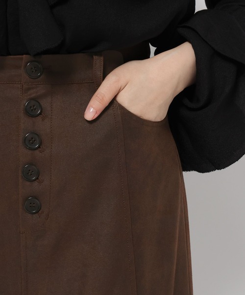 mysty woman（ミスティウーマン）の「ヌバックライクナロースカート  582502（スカート・レディース・ブラウン/ブラック・SMALL/MEDIUM）」の14枚目の写真