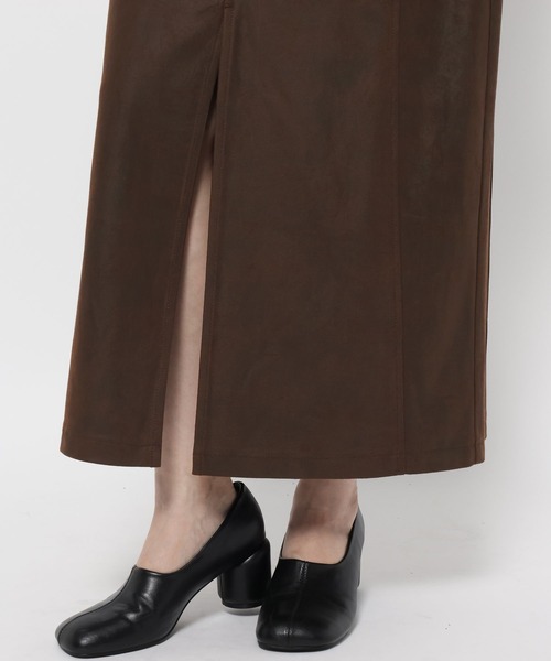 mysty woman（ミスティウーマン）の「ヌバックライクナロースカート  582502（スカート・レディース・ブラウン/ブラック・SMALL/MEDIUM）」の15枚目の写真