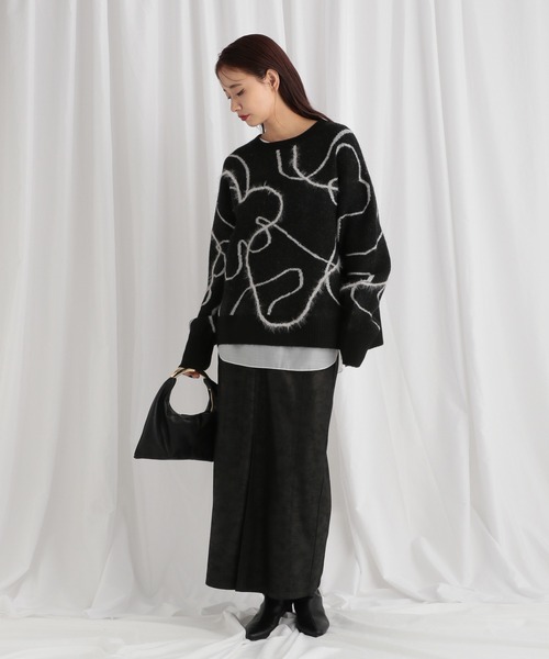 mysty woman（ミスティウーマン）の「ヌバックライクナロースカート  582502（スカート・レディース・ブラウン/ブラック・SMALL/MEDIUM）」の3枚目の写真