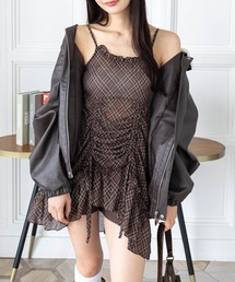 clear | チェック柄シャーリングシアーチュニック[着回し力抜群 ガーリー キャミ]≪AW新作≫(チュニック)
