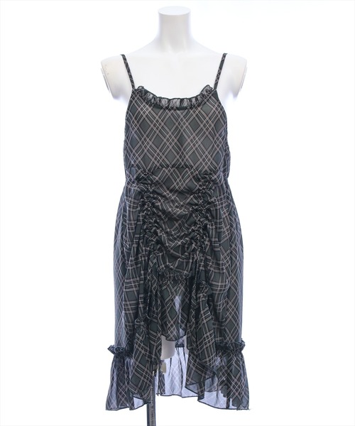 clear（クリア）の「チェック柄シャーリングシアーチュニック[着回し力抜群 ガーリー キャミ]（チュニック・レディース・チャコールグレー/ベージュ/ブラウン・F）」の20枚目の写真