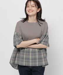 me　チェック柄半袖カットソー エスエムツー SM2 [接触冷感]チェック柄アソート半袖シャツ