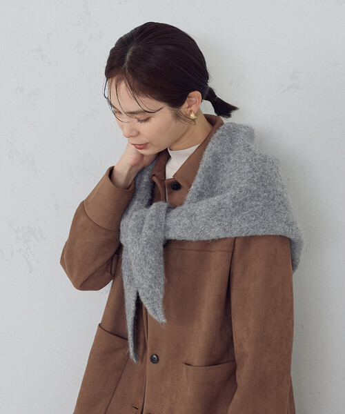 スエード調　シャツジャケット