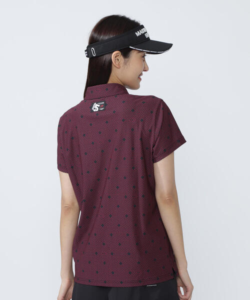 MASTER BUNNY EDITION(マスターバニーエディション)の「【MASTER BUNNY EDITION】メッシュトリコットプリント半袖ポロシャツ(ポロシャツ・レディース・ホワイト/カーキ・LARGE/MEDIUM)」の5枚目の写真