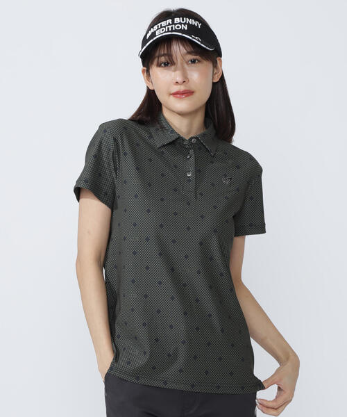 MASTER BUNNY EDITION(マスターバニーエディション)の「【MASTER BUNNY EDITION】メッシュトリコットプリント半袖ポロシャツ(ポロシャツ・レディース・ホワイト/カーキ・LARGE/MEDIUM)」の13枚目の写真