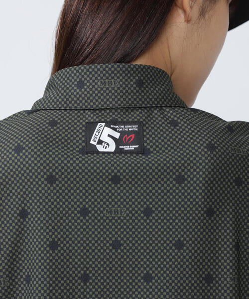 MASTER BUNNY EDITION(マスターバニーエディション)の「【MASTER BUNNY EDITION】メッシュトリコットプリント半袖ポロシャツ(ポロシャツ・レディース・ホワイト/カーキ・LARGE/MEDIUM)」の19枚目の写真