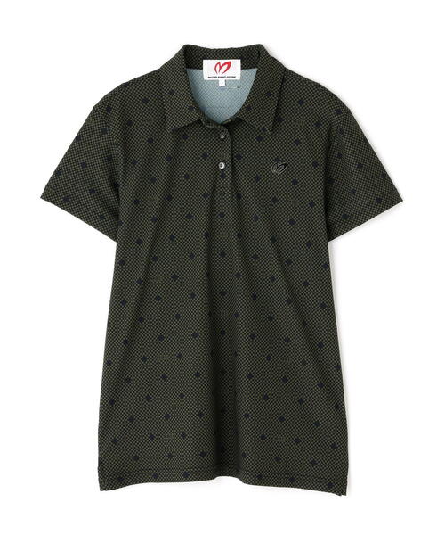 MASTER BUNNY EDITION(マスターバニーエディション)の「【MASTER BUNNY EDITION】メッシュトリコットプリント半袖ポロシャツ(ポロシャツ・レディース・ホワイト/カーキ・LARGE/MEDIUM)」の20枚目の写真