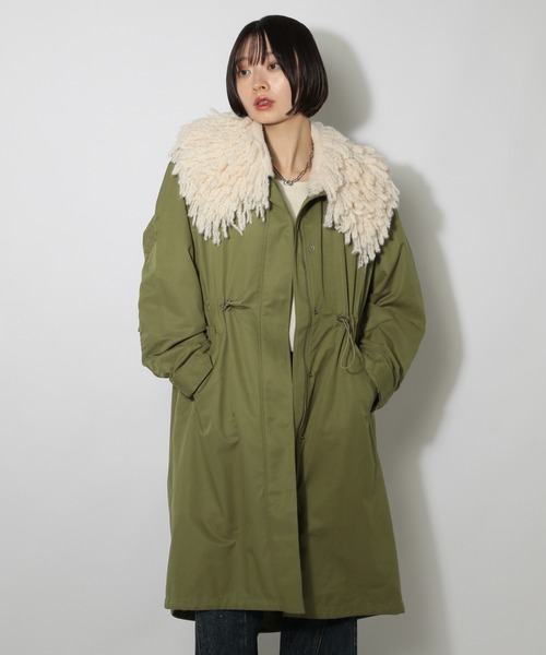 PAGEBOY（ページボーイ）の「ライナーツキモッズコート（モッズコート・レディース・ブラック/カーキ・FREE）」の12枚目の写真