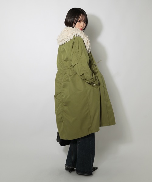 PAGEBOY（ページボーイ）の「ライナーツキモッズコート（モッズコート・レディース・ブラック/カーキ・FREE）」の11枚目の写真