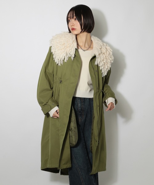 PAGEBOY（ページボーイ）の「ライナーツキモッズコート（モッズコート・レディース・ブラック/カーキ・FREE）」の13枚目の写真
