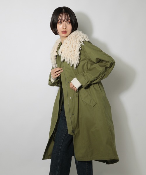 PAGEBOY（ページボーイ）の「ライナーツキモッズコート（モッズコート・レディース・ブラック/カーキ・FREE）」の14枚目の写真