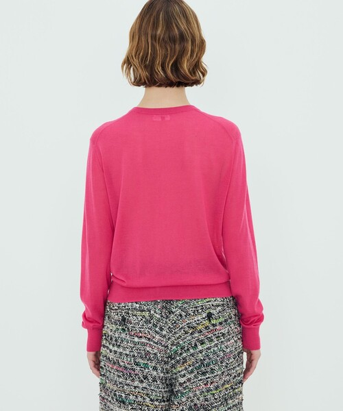 TOMORROWLAND .B（トゥモローランドビー）の「ハイゲージカシミヤ クルーネックカーディガン（ニット/セーター・レディース・ピンク/ホワイト/チャコールグレー/ブラック・FREE）」の8枚目の写真