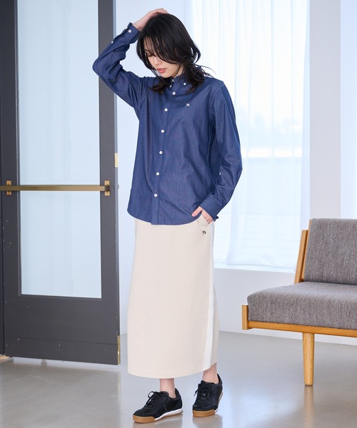 Arnold Palmer（アーノルドパーマー）の「リブパネル ナロースカート（スカート・レディース・ワイン/アイボリー/ネイビー・L/M/S）」の5枚目の写真