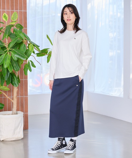 Arnold Palmer（アーノルドパーマー）の「リブパネル ナロースカート（スカート・レディース・ワイン/アイボリー/ネイビー・L/M/S）」の7枚目の写真