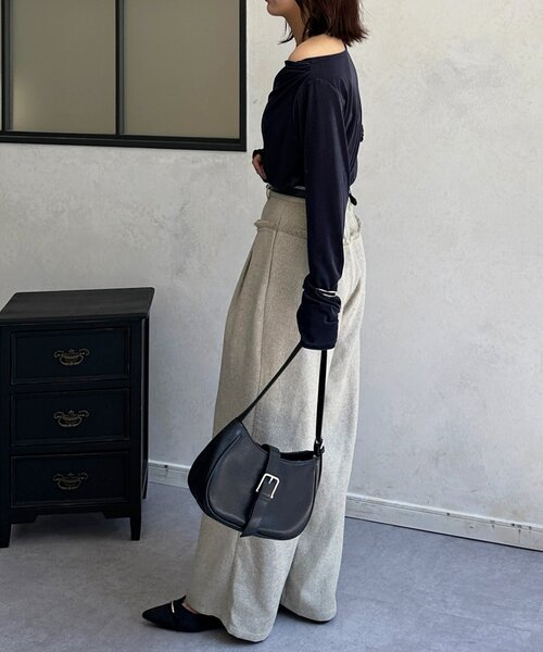 Thevon（ゼボン）の「ツイード切替フリンジタックパンツ（その他パンツ・レディース・ブラウン/アイボリー/ブラック・FREE）」の10枚目の写真