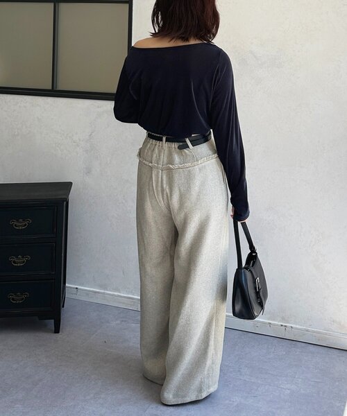 Thevon（ゼボン）の「ツイード切替フリンジタックパンツ（その他パンツ・レディース・ブラウン/アイボリー/ブラック・FREE）」の11枚目の写真