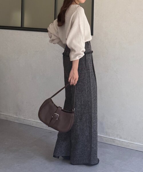 Thevon（ゼボン）の「ツイード切替フリンジタックパンツ（その他パンツ・レディース・ブラウン/アイボリー/ブラック・FREE）」の19枚目の写真