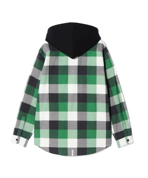 MANASTASH(マナスタッシュ)の「MANASTASH/マナスタッシュ/FLANNEL HOODED SHIRT(シャツ/ブラウス・メンズ・ブルー/モスグリーン・M/S/XL/L)」の10枚目の写真