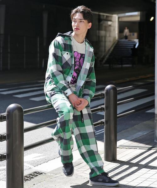 MANASTASH(マナスタッシュ)の「MANASTASH/マナスタッシュ/FLANNEL HOODED SHIRT(シャツ/ブラウス・メンズ・ブルー/モスグリーン・M/S/XL/L)」の6枚目の写真