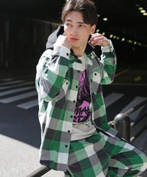 MANASTASH/マナスタッシュ/FLANNEL HOODED SHIRT