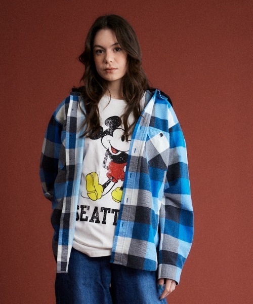 MANASTASH(マナスタッシュ)の「MANASTASH/マナスタッシュ/FLANNEL HOODED SHIRT(シャツ/ブラウス・メンズ・ブルー/モスグリーン・M/S/XL/L)」の3枚目の写真