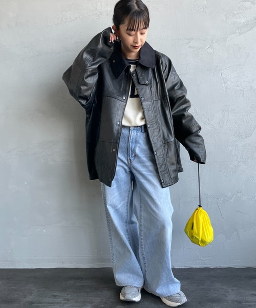 yoused ライダース　サイズ1 yoused/ユーズド] 別注 ドライバーズ レザージャケット（ライダース