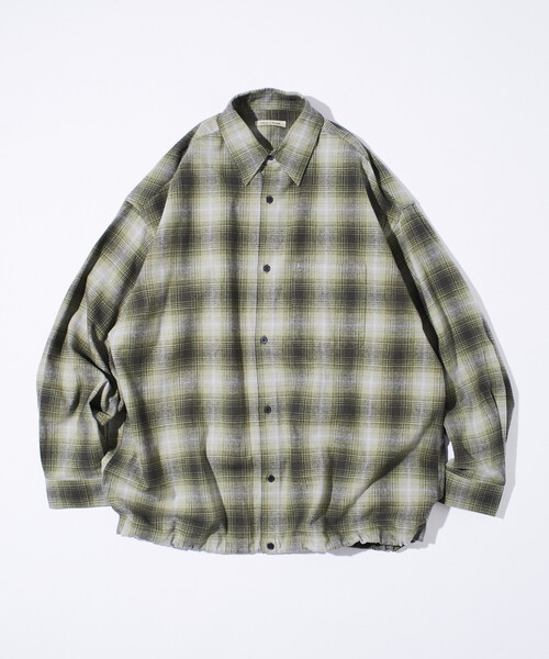 FREAK'S STORE(フリークスストア)の「限定展開 ワイドシルエット オンブレチェック スピンドル シャツ(シャツ/ブラウス・メンズ・ブラウン/ブルー/ブラック/オリーブ・LARGE/MEDIUM/SMALL)」の3枚目の写真
